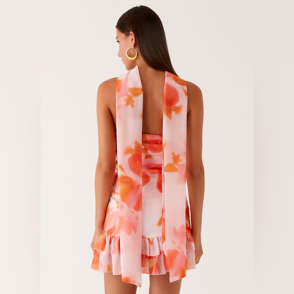 Beautiful Peppermayo strapless floral mini dress with neck scarf new with tag - Picture 2 of 7